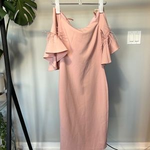 Feather Off-the Shoulder Dress LE CHATEAU